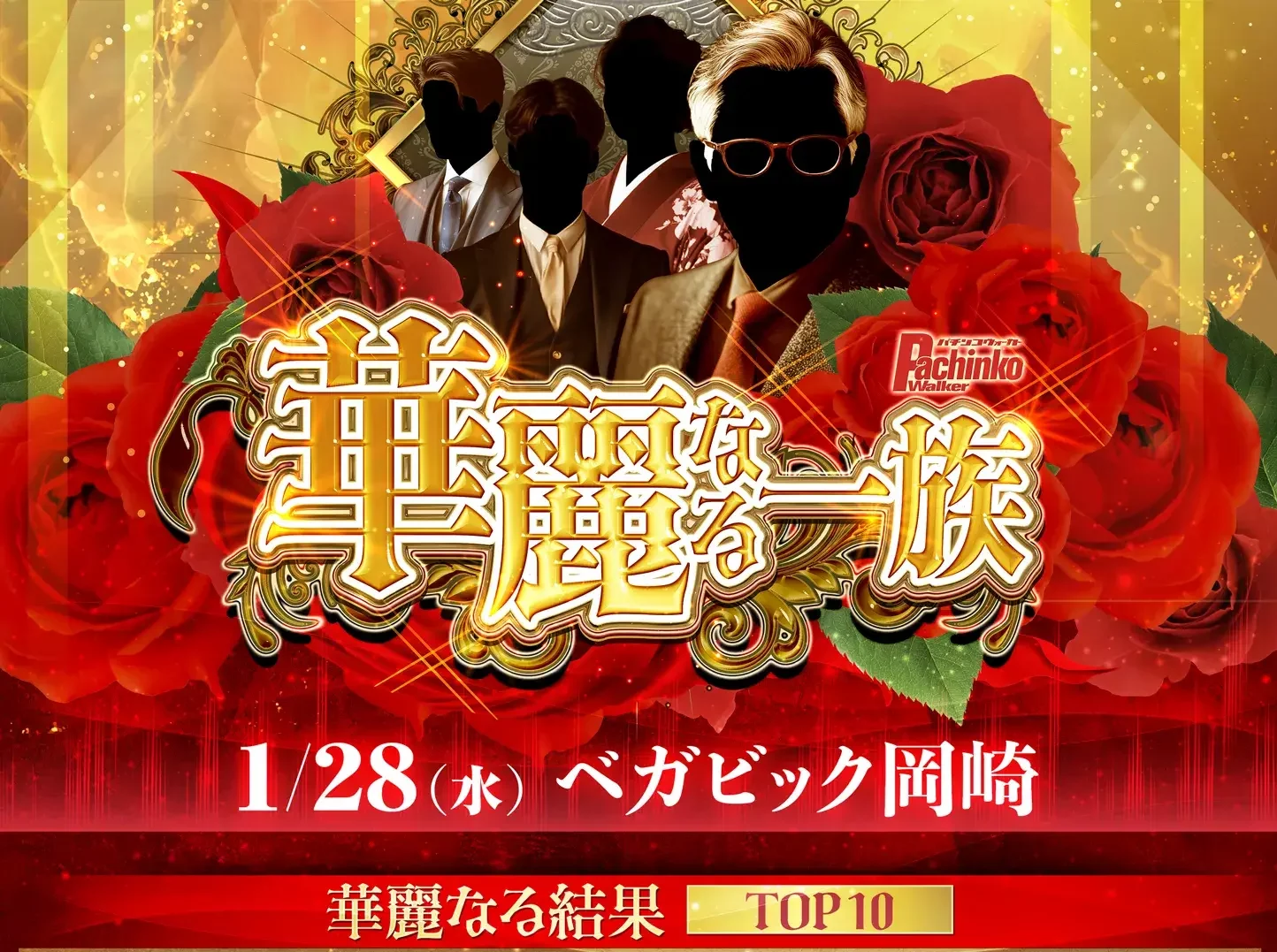 1/28 ベガビック岡崎店　華麗なる一族 出玉TOP10